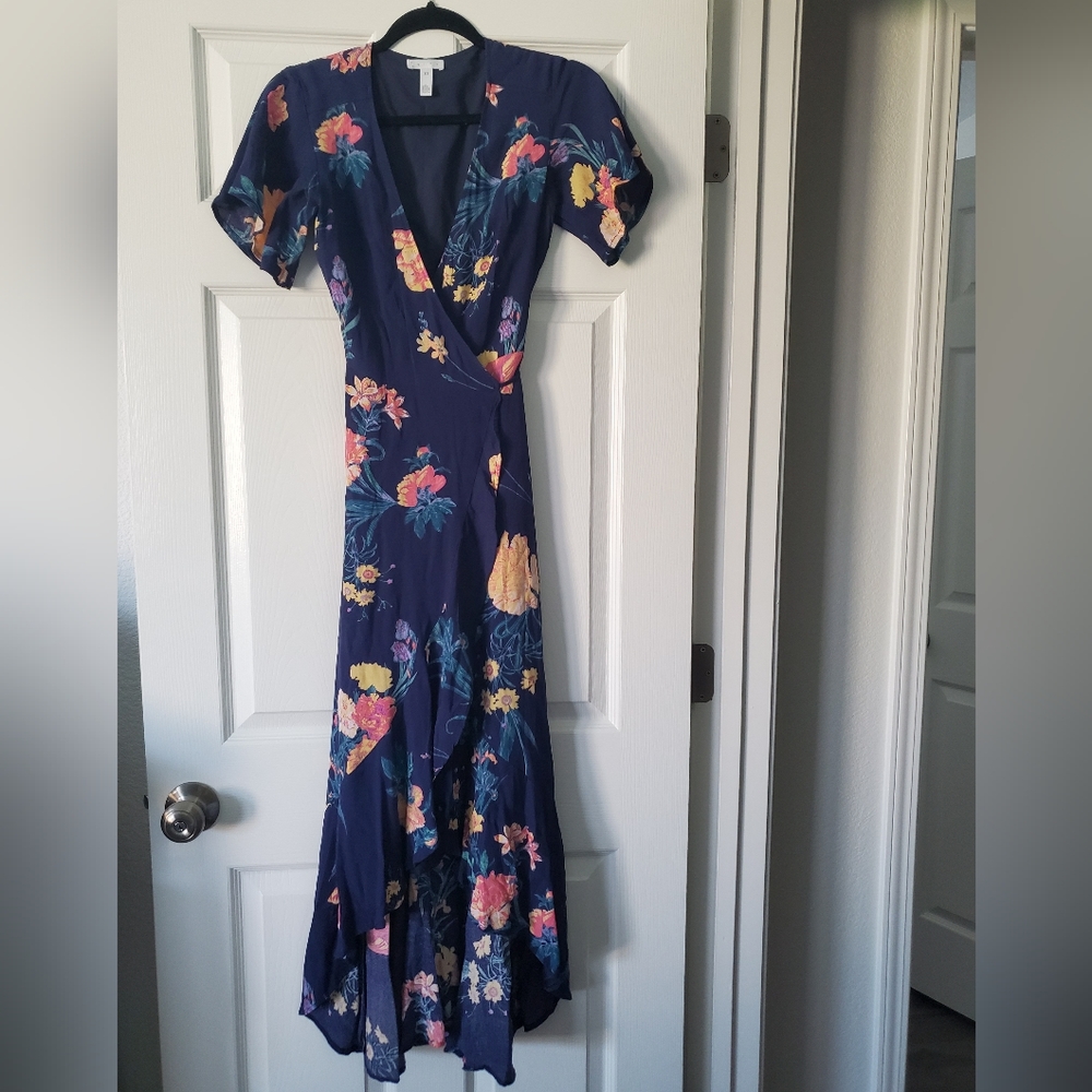 Summer Floral Wrap Dress